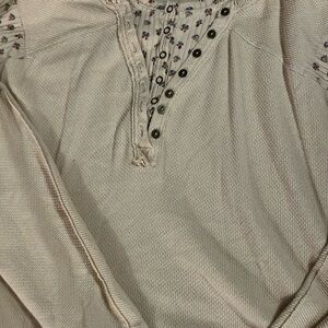Free people oversize heart to heart Henley waffle